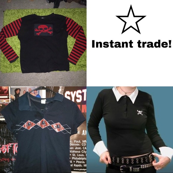 *TRADED* Rare Morbid Threads Striped Shirt - Picture 5 of 6